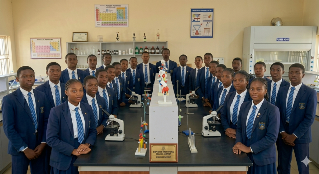 Shepherd’s International College Akwanga Students having a nice session in ICT Laboratory